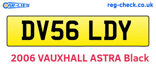DV56LDY are the vehicle registration plates.