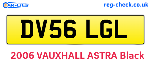 DV56LGL are the vehicle registration plates.