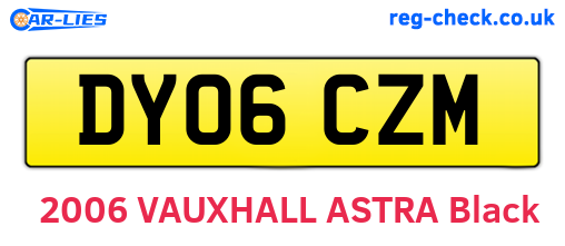 DY06CZM are the vehicle registration plates.