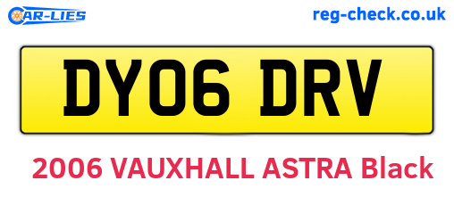 DY06DRV are the vehicle registration plates.