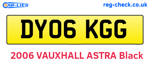 DY06KGG are the vehicle registration plates.