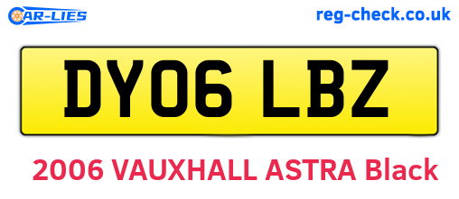 DY06LBZ are the vehicle registration plates.