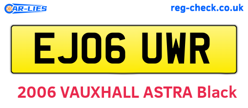 EJ06UWR are the vehicle registration plates.