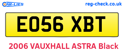 EO56XBT are the vehicle registration plates.