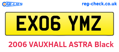 EX06YMZ are the vehicle registration plates.