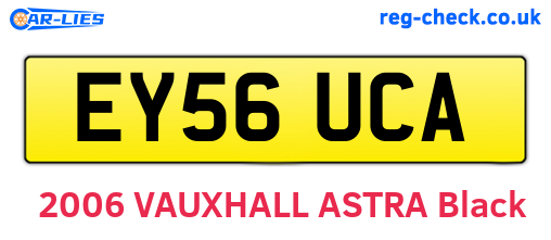EY56UCA are the vehicle registration plates.