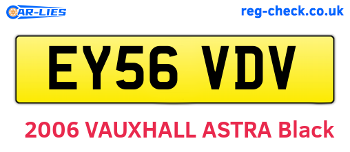 EY56VDV are the vehicle registration plates.