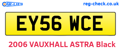 EY56WCE are the vehicle registration plates.