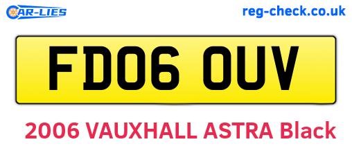 FD06OUV are the vehicle registration plates.
