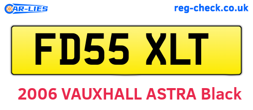 FD55XLT are the vehicle registration plates.