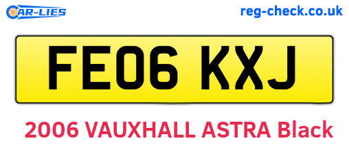 FE06KXJ are the vehicle registration plates.