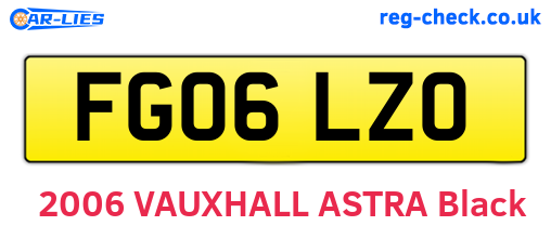 FG06LZO are the vehicle registration plates.