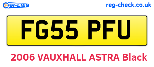 FG55PFU are the vehicle registration plates.