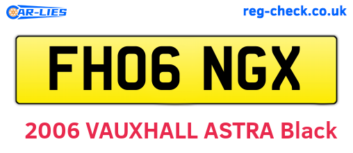 FH06NGX are the vehicle registration plates.