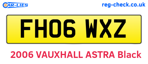 FH06WXZ are the vehicle registration plates.