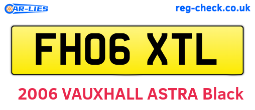 FH06XTL are the vehicle registration plates.