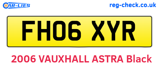 FH06XYR are the vehicle registration plates.