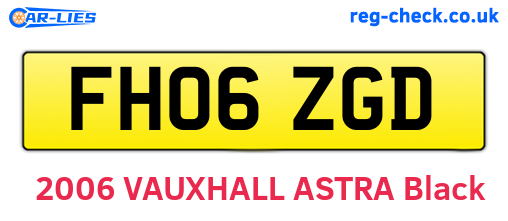 FH06ZGD are the vehicle registration plates.