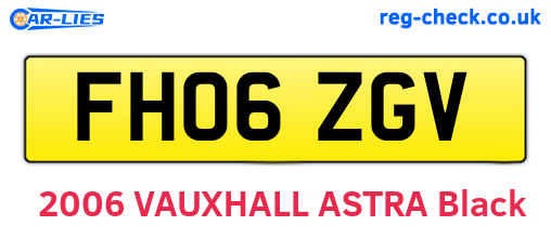FH06ZGV are the vehicle registration plates.