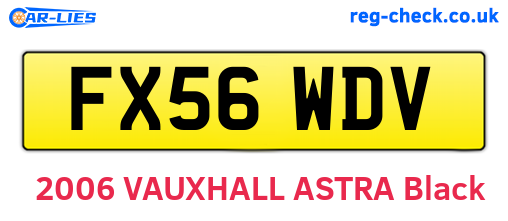 FX56WDV are the vehicle registration plates.