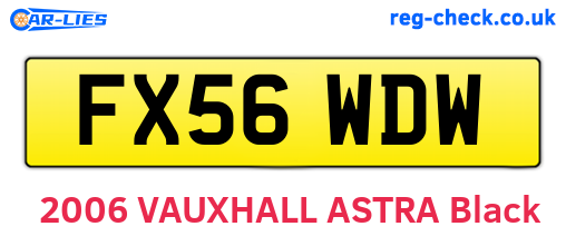 FX56WDW are the vehicle registration plates.