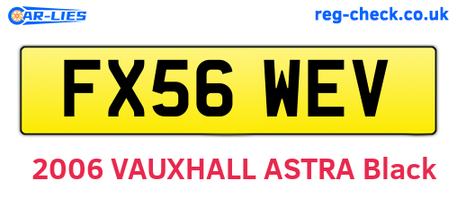 FX56WEV are the vehicle registration plates.