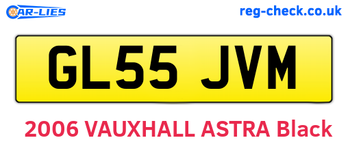 GL55JVM are the vehicle registration plates.