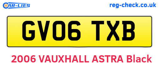 GV06TXB are the vehicle registration plates.