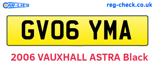 GV06YMA are the vehicle registration plates.
