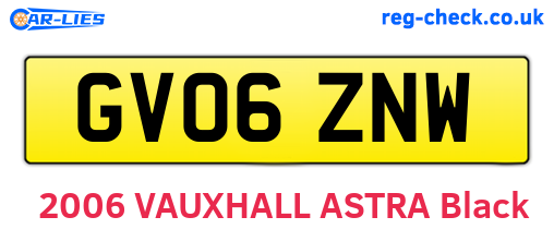 GV06ZNW are the vehicle registration plates.