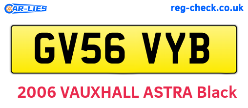 GV56VYB are the vehicle registration plates.
