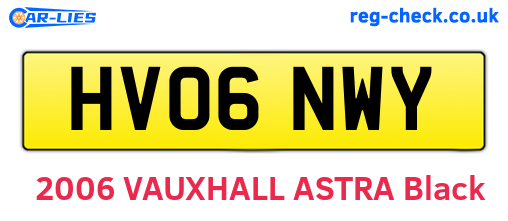 HV06NWY are the vehicle registration plates.
