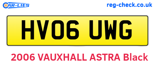 HV06UWG are the vehicle registration plates.