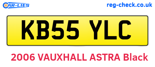 KB55YLC are the vehicle registration plates.
