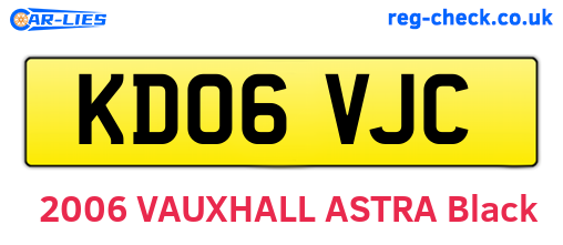 KD06VJC are the vehicle registration plates.