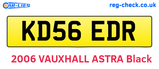 KD56EDR are the vehicle registration plates.