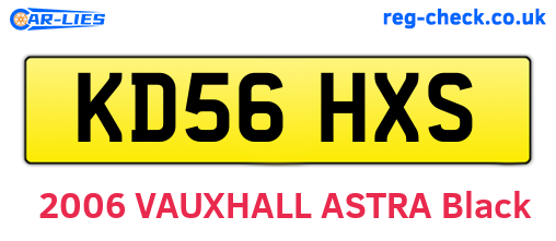 KD56HXS are the vehicle registration plates.