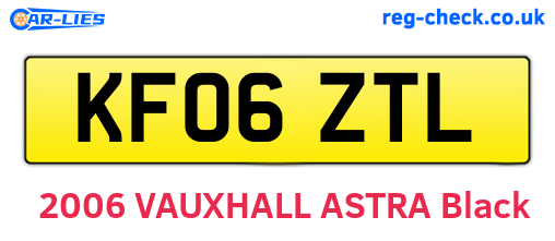 KF06ZTL are the vehicle registration plates.