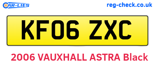 KF06ZXC are the vehicle registration plates.