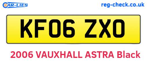 KF06ZXO are the vehicle registration plates.