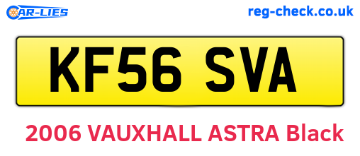 KF56SVA are the vehicle registration plates.