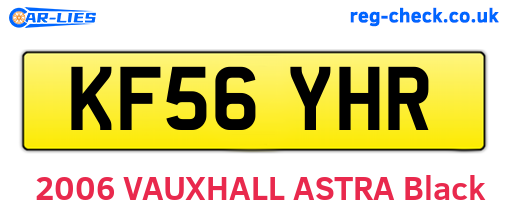 KF56YHR are the vehicle registration plates.