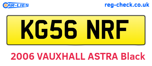 KG56NRF are the vehicle registration plates.