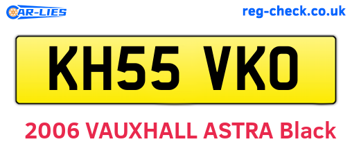 KH55VKO are the vehicle registration plates.