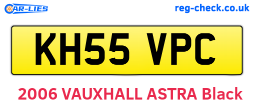 KH55VPC are the vehicle registration plates.