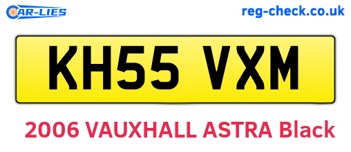 KH55VXM are the vehicle registration plates.