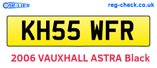 KH55WFR are the vehicle registration plates.