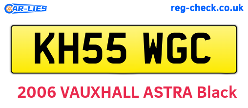 KH55WGC are the vehicle registration plates.