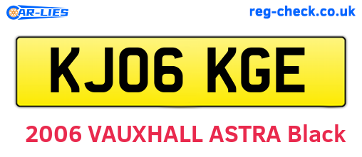 KJ06KGE are the vehicle registration plates.