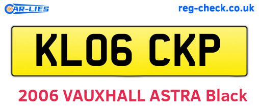 KL06CKP are the vehicle registration plates.